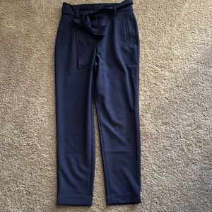 Halogen Navy Tie-Waist Women's Trousers